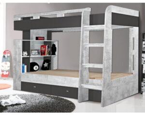 Dvojposchodová posteľ so zásuvkami Tablo 90x200 cm