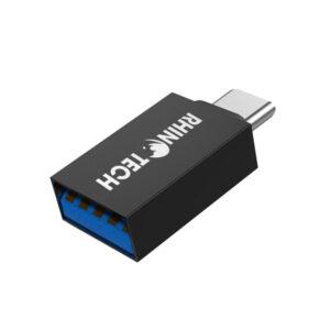 RhinoTech redukcia USB-A 3.0 na USB-C čierna