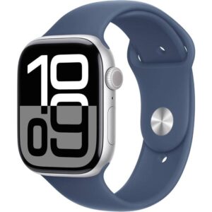 Apple Watch Series 10 42mm Silver Aluminium Denim Sport Band M/L