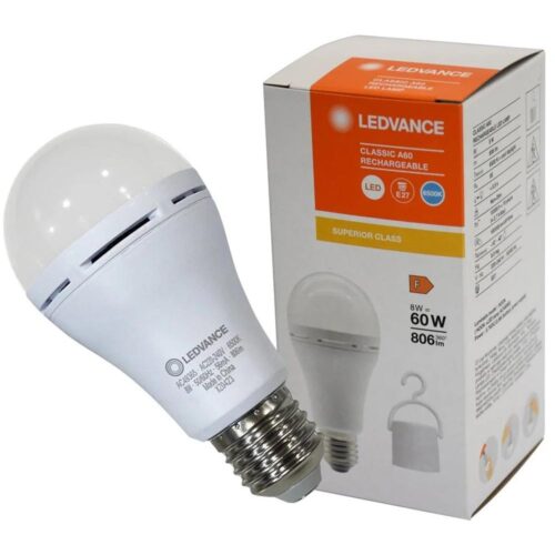 Ledvance LED Classic A 60 Rechargeable 8W E27 CW 8W 865 E27