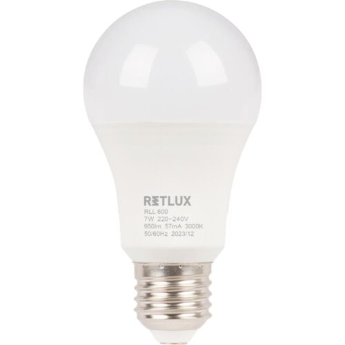 Retlux RLL 600 A60 E27 bulb 7W WW D