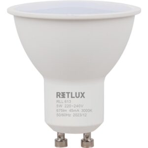 Retlux RLL 613 GU10 bulb 5W WW D